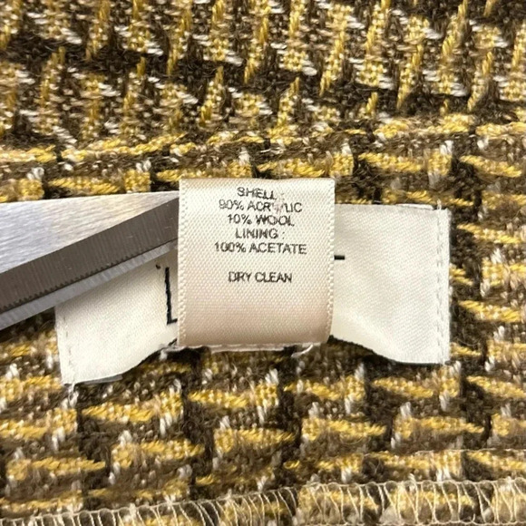 Loft Ann Taylor Wool Blend Twee Mod Retro Skirt Brown Size 6 - Picture 6 of 7